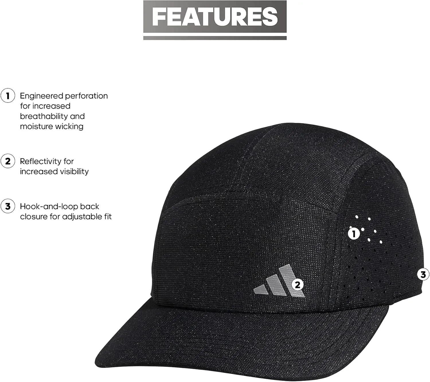 adidas Men's Superlite Trainer 3 Performance Relaxed Fit Adjustable Running and Training Hat