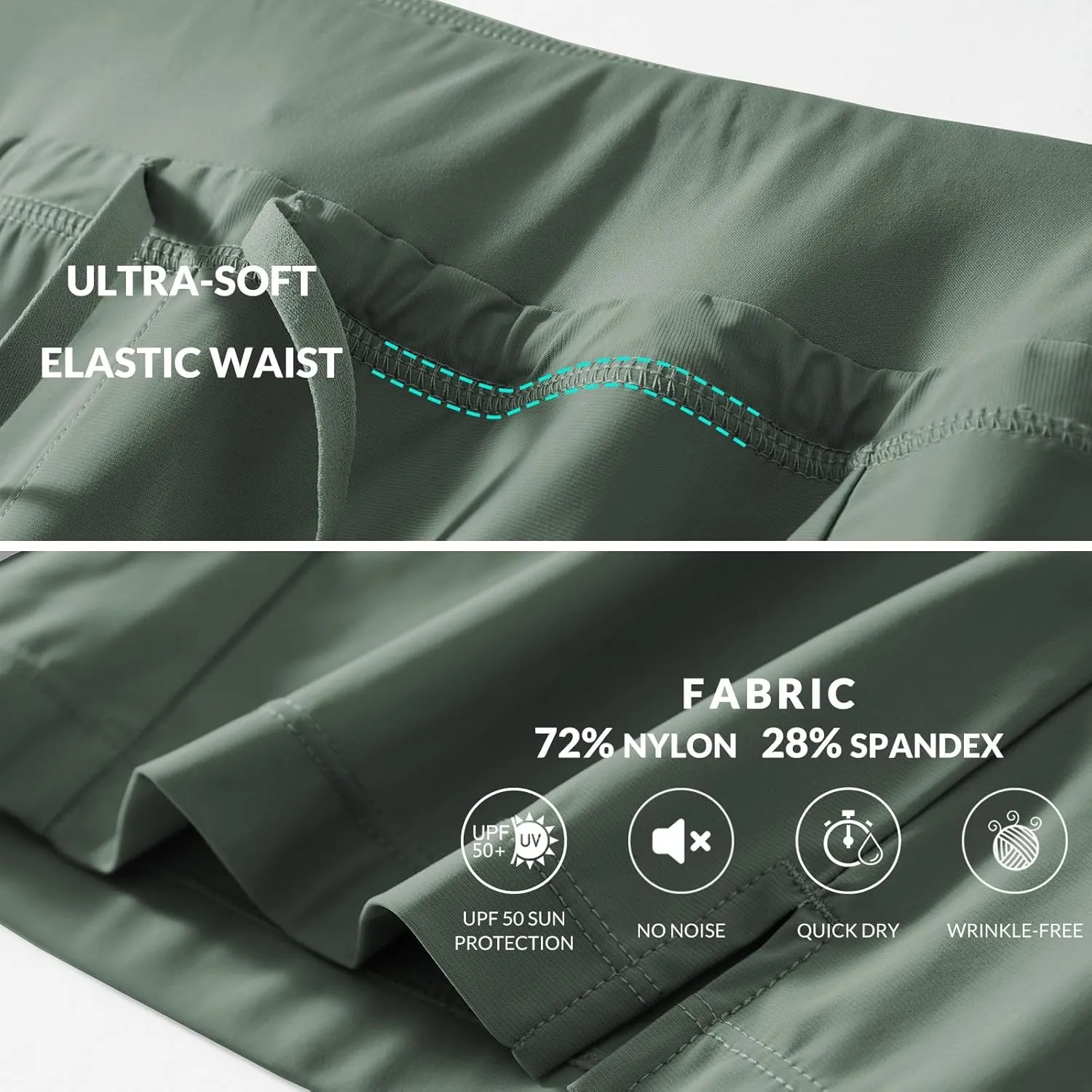 baleaf Women's Hiking Long Shorts 9"/11" Quick Dry Bermuda Cargo for Curvy Lightweight Pockets