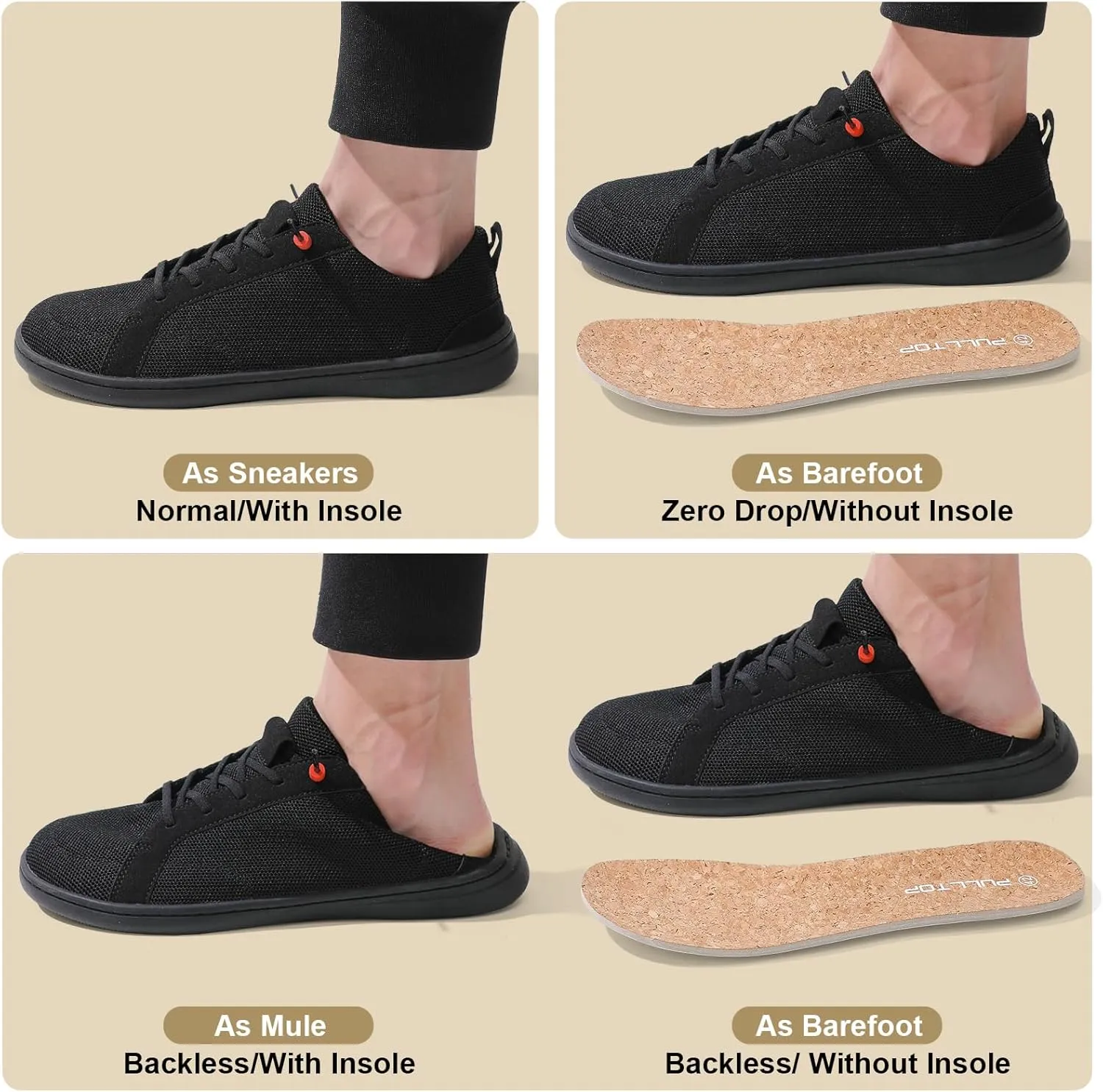 Barefoot Wide Toe Box Shoes for Women - Minimalist Barefoot Shoes with | Zero Drop Sole | Extra Wide Slip on Walking Shoes for Women