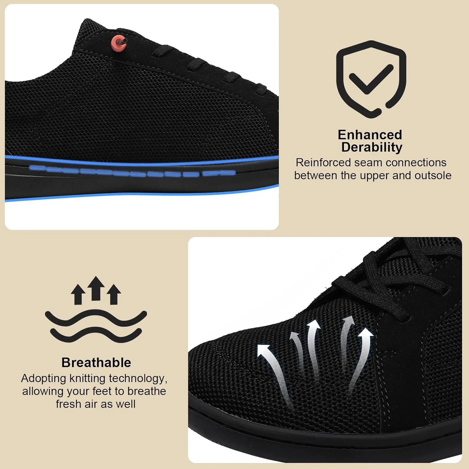 Barefoot Wide Toe Box Shoes for Women - Minimalist Barefoot Shoes with | Zero Drop Sole | Extra Wide Slip on Walking Shoes for Women