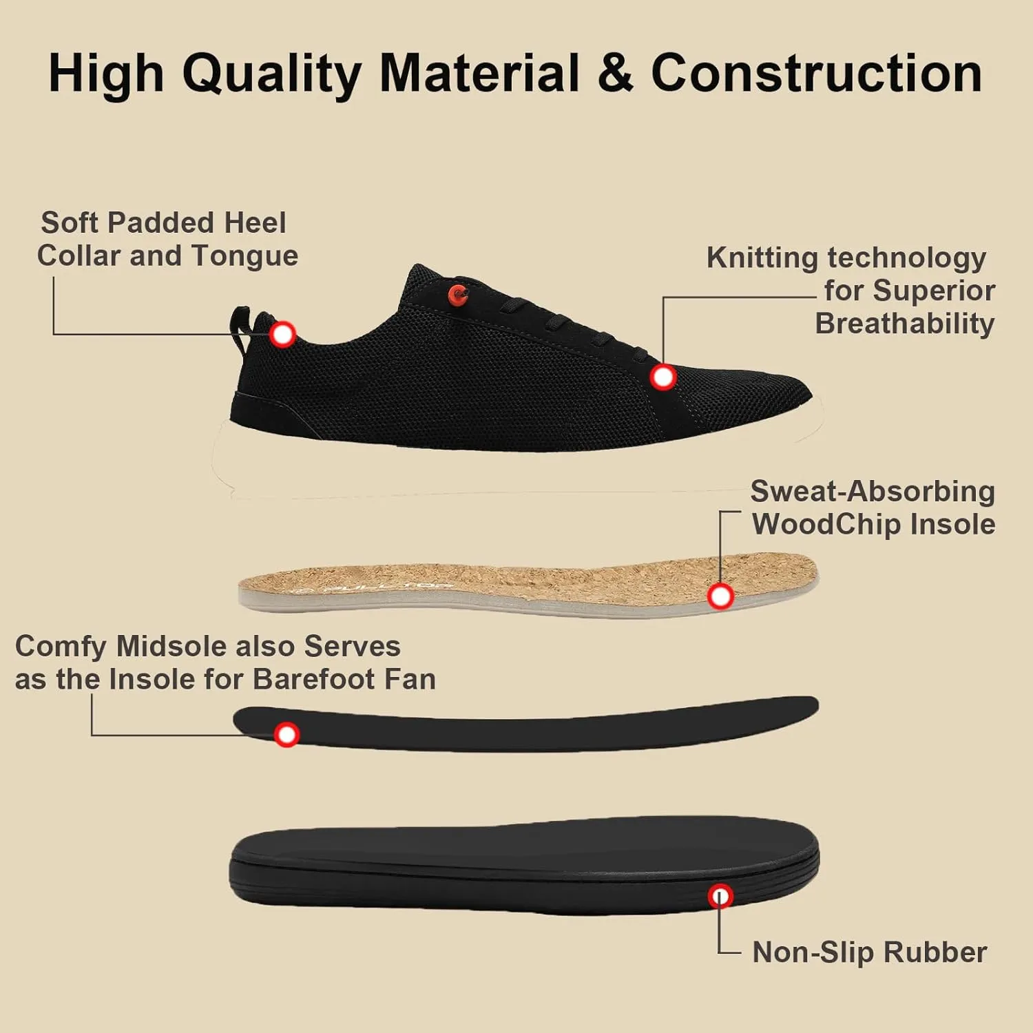 Barefoot Wide Toe Box Shoes for Women - Minimalist Barefoot Shoes with | Zero Drop Sole | Extra Wide Slip on Walking Shoes for Women