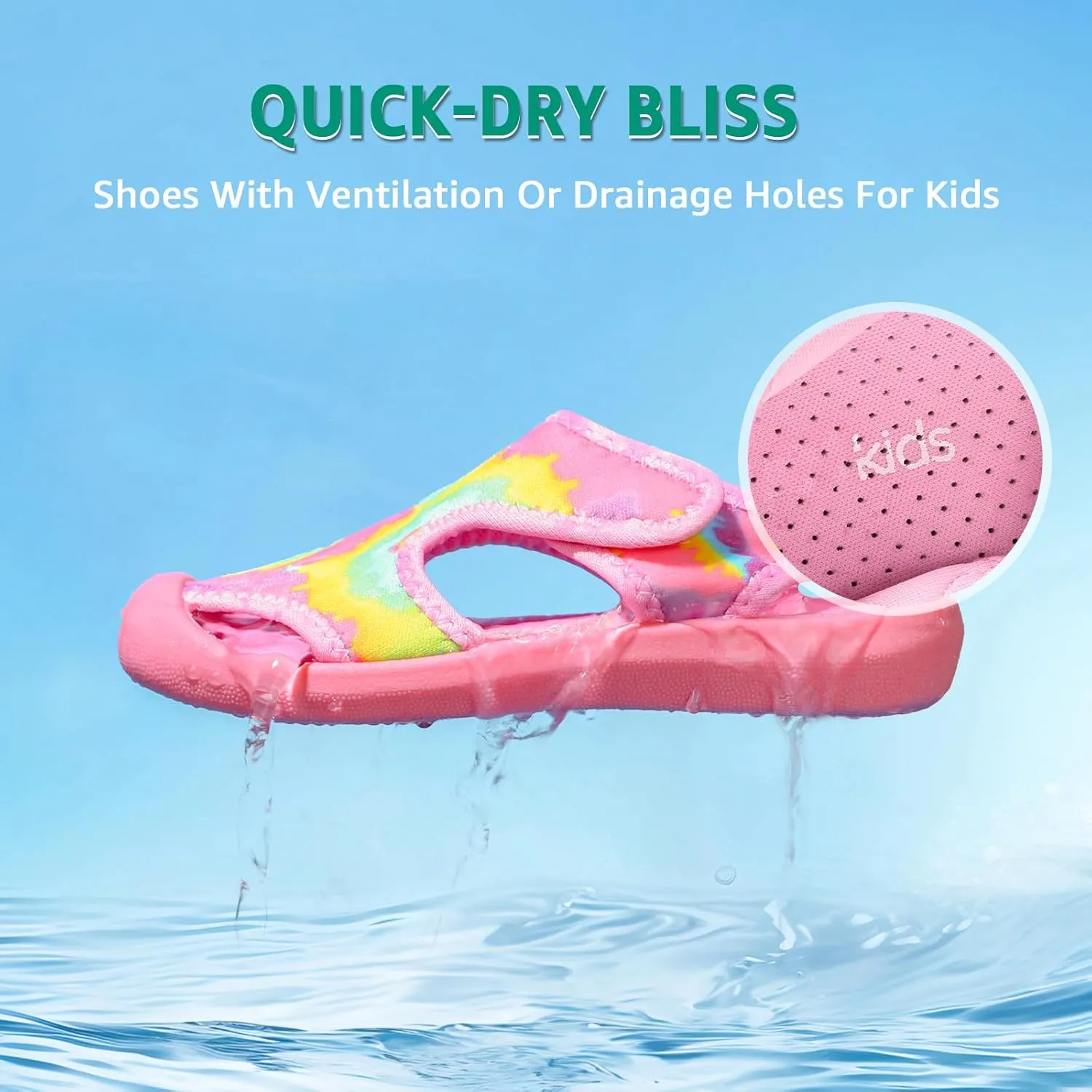 Boys Girls Water Shoes Quick-Dry Cute Beach Swim Pool Shoes