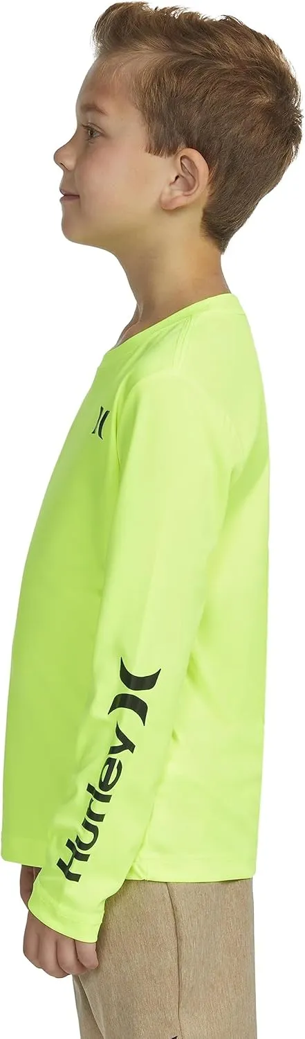 Hurley Boys' Long Sleeve UPF 50  Rash Guard Swim Shirt