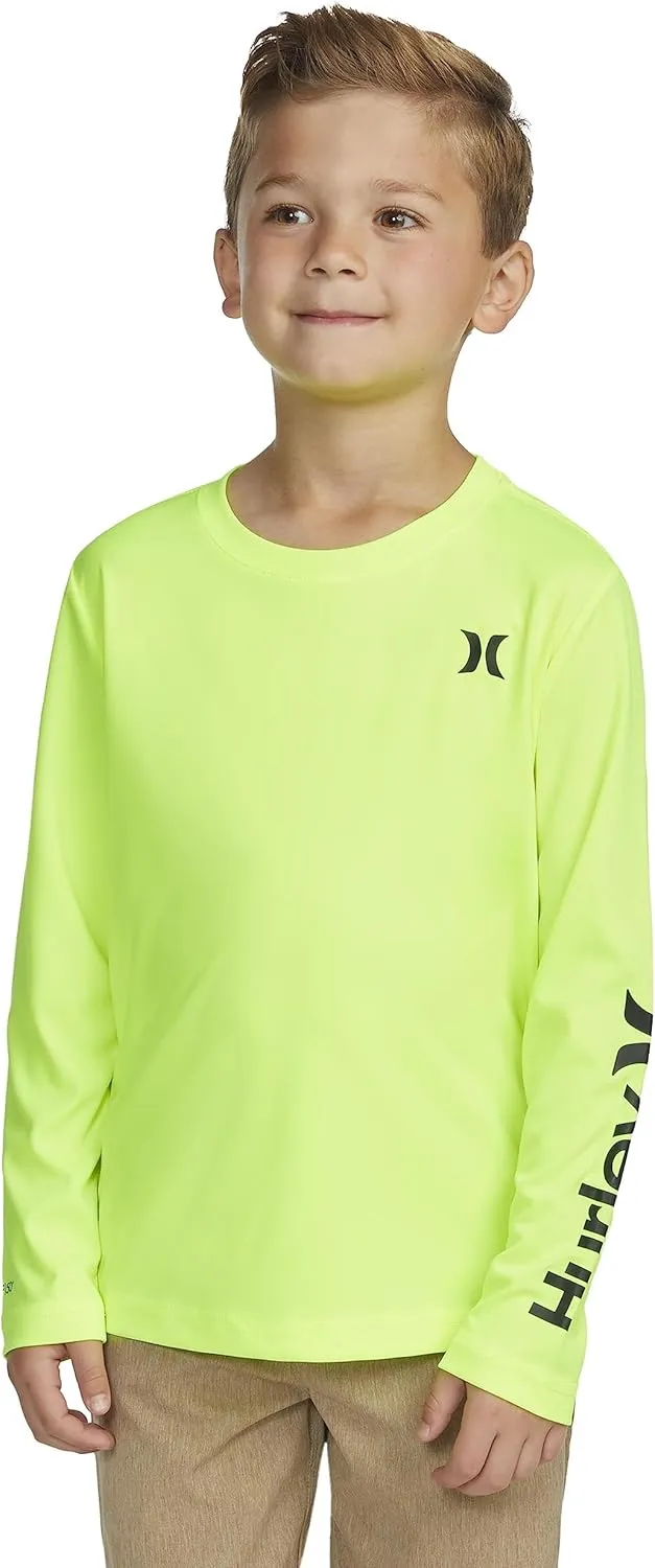 Hurley Boys' Long Sleeve UPF 50  Rash Guard Swim Shirt