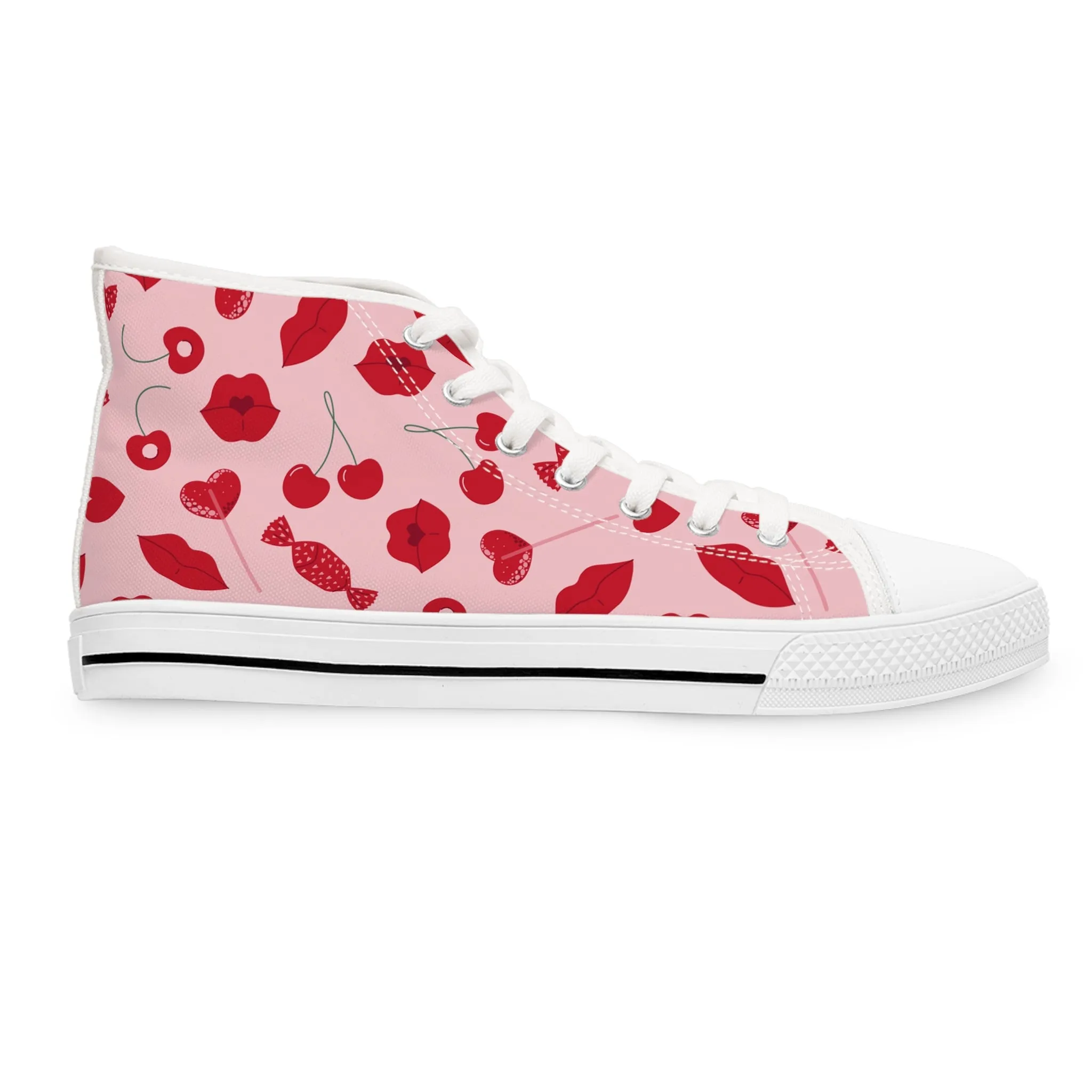 Lips Women's High Top Sneakers