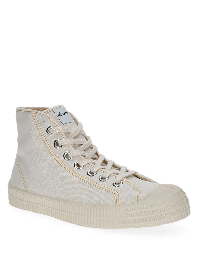 Novesta Star Dribble Contrast High Top in Beige Sedlova