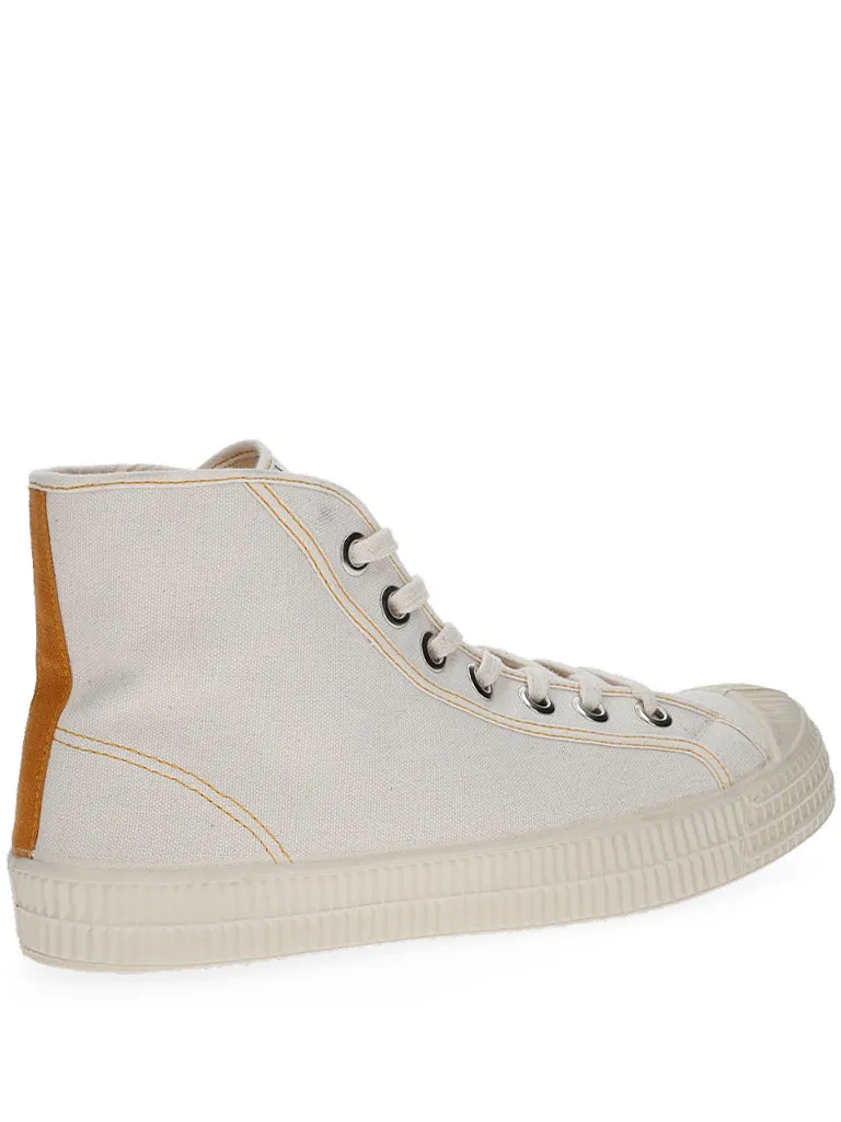 Novesta Star Dribble Contrast High Top in Beige Sedlova
