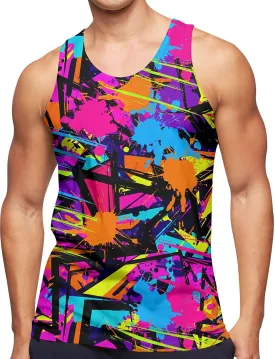 RAISEVERN Men's Tank Tops Summer Sleeveless Tee Cool Workout T-Shirts Beach Athletic Undershirts