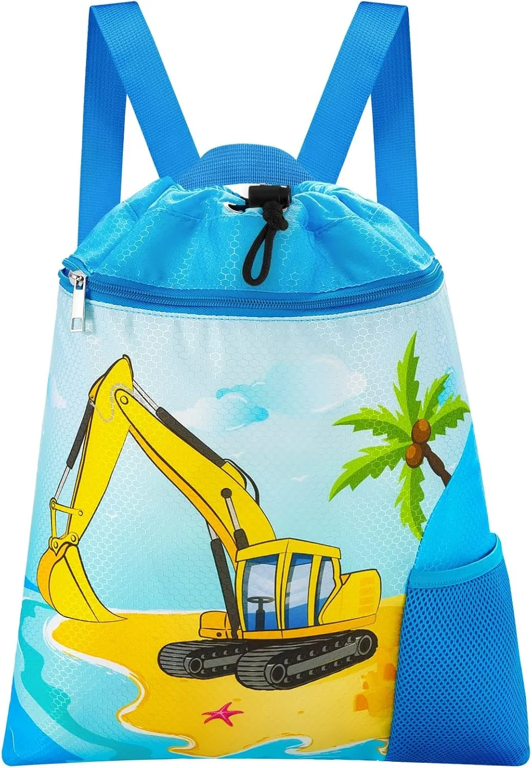 WAWSAM Gym Drawstring Backpack String Bag - 15?? x 17?? Sports Gym Bag for Kids Waterproof Swimming Beach Shopping Yoga Bag
